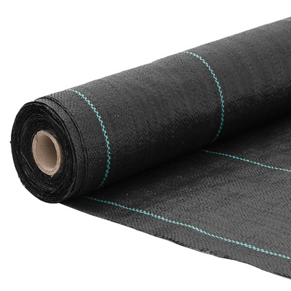 vidaXL Membrane anti-mauvaises herbes noir 1,5x150 m PP