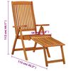 vidaXL Chaises de jardin pliables repose-pieds lot de 2 Eucalyptus