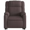 vidaXL Fauteuil inclinable de massage &eacute;lectrique Marron fonc&eacute; Tissu