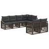 vidaXL Ensemble de canap&eacute; de jardin 7 pc 7-Nombre de places Gris