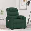 vidaXL Fauteuil de massage Vert fonc&eacute; Tissu