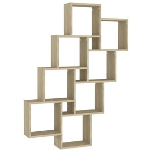vidaXL &Eacute;tag&egrave;re murale cube Ch&ecirc;ne sonoma 90x15x119 cm Bois d&rsquo;ing&eacute;nierie