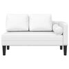 vidaXL Chaise longue avec coussins blanc similicuir