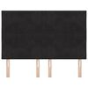 vidaXL Tête de lit avec tête de lit Noir 144 cm Velours