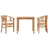 vidaXL Ensemble &agrave; manger de jardin 3 pcs Bois de teck massif