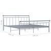 vidaXL Cadre de lit sans matelas gris métal 180x200 cm