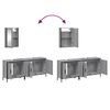 vidaXL Ensemble de meubles de salle de bain 3 pcs Sonoma gris