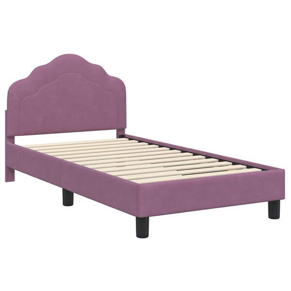 vidaXL Cadre de lit pour enfants avec t&ecirc;te de lit Violet 80 x 160 cm