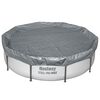 Bestway Couverture de piscine &Oslash;3,05 m Rond Polyester Gris