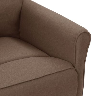 vidaXL Fauteuil inclinable Marron Tissu