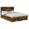 vidaXL Cadre de lit Ch&ecirc;ne fum&eacute; 140 x 200 cm Bois d'ing&eacute;nierie