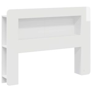 vidaXL Cabinet de T&ecirc;te de Lit Blanc brillant Bois d&rsquo;ing&eacute;nierie
