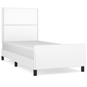 vidaXL Cadre de lit sans matelas blanc 100x200 cm similicuir