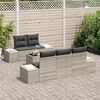 vidaXL Ensemble de canapé de jardin 6 pcs Gris clair et gris foncé