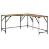 vidaXL Bureau Ch&ecirc;ne artisanal Bois d'ing&eacute;nierie 149 x 149 x 75 cm