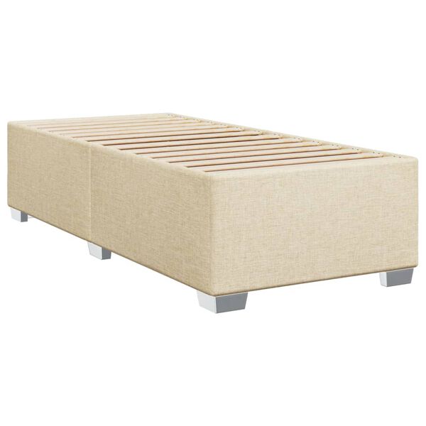 vidaXL Cadre de lit sans matelas cr&egrave;me 90x190 cm tissu