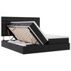 vidaXL Lit avec rangement et matelas avec matelas Noir 200 x 200 cm