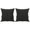 vidaXL Canapé 2 places avec oreillers décoratifs noir 120 cm tissu