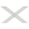 vidaXL Pieds de table basse en forme de X, 2 pi&egrave;ces, blanc, 70 x (42-43) cm, acier