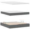 vidaXL Lit avec rangement et matelas Gris fonc&eacute; 160 x 200 cm Polyester