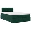 vidaXL Cadre de lit ottoman avec matelas vert fonc&eacute; 120x200 cm velours