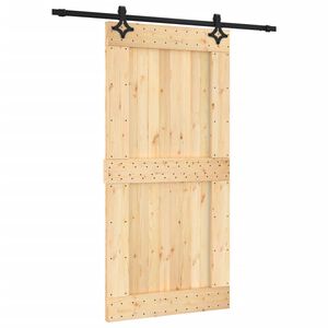 vidaXL Porte coulissante et kit de quincaillerie 100x210 cm pin massif