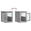 vidaXL Meuble de cage pour chiens gris b&eacute;ton 45x62x59 cm