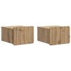 vidaXL Cabinet de chevet mural 2 pc Ch&ecirc;ne artisanal 33 x 34,5 x 24 cm