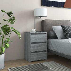 vidaXL Table de chevet Sonoma gris 40x35x62,5 cm Bois d'ing&eacute;nierie
