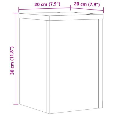 vidaXL Supports pour plantes 2 pcs chêne fumé bois d'ingénierie