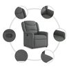 vidaXL Fauteuil inclinable Gris fonc&eacute; Tissu
