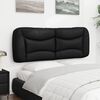 vidaXL Coussin de t&ecirc;te de lit Hvar noir 140 cm similicuir