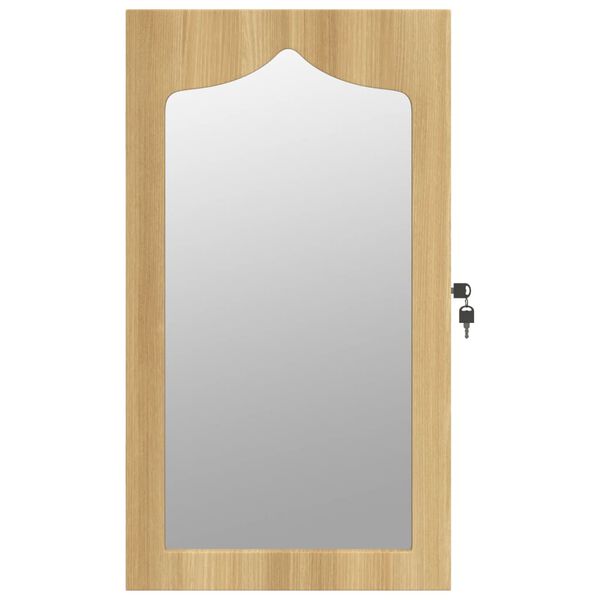 vidaXL Armoire &agrave; bijoux avec miroir murale 37,5x10x67 cm