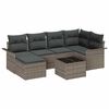 vidaXL Ensemble de canap&eacute; de jardin avec stockage 7 pcs Gris polyrotin