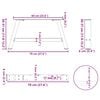 vidaXL Pieds de table basse en forme de A, 2 pi&egrave;ces, 70 x (30-31) cm, acier