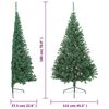 vidaXL Sapin de Noël artificiel moitié avec support vert 180 cm PVC