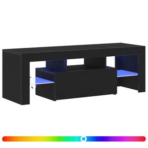 vidaXL Meuble TV 120 x 35 x 40 cm Ch&ecirc;ne noir Bois d'ing&eacute;nierie