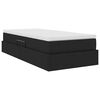 vidaXL Lit avec rangement et matelas Noir 100 x 200 cm Polyester