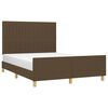 vidaXL Cadre de lit sans matelas marron fonc&eacute; 140x200 cm tissu
