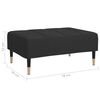 vidaXL Repose-pied Noir 78x56x32 cm Velours