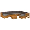 vidaXL 11 pc Ensemble de canap&eacute;s d'ext&eacute;rieur Bois d'Acacia Massif