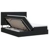 vidaXL Lit de Rangement avec t&ecirc;te de lit Noir 180 x 200 cm Tissu