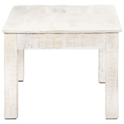 vidaXL Table basse Blanc 110x60x45 cm Bois de manguier massif