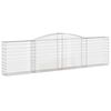 vidaXL Panier de gabions arqu&eacute; 400x30x100/120 cm Fer galvanis&eacute;