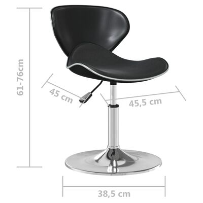 vidaXL Chaise de salle à manger Noir Similicuir