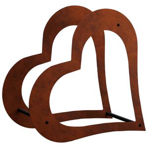 vidaXL Porte-b&ucirc;ches 41 x 40 x 20 cm Acier patin&eacute; Rouill&eacute;