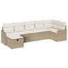 vidaXL Ensemble de Canap&eacute;s avec coussin Beige et cr&egrave;me polyrotin