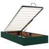 vidaXL Cadre de lit ottoman avec matelas vert fonc&eacute; 90x190 cm velours