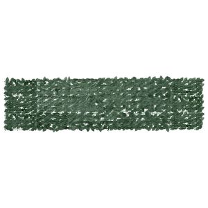 vidaXL &Eacute;cran de balcon avec feuilles vert fonc&eacute; 300x75 cm