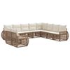 vidaXL Ensemble de canap&eacute; de jardin 10 pcs Beige et blanc cr&egrave;me